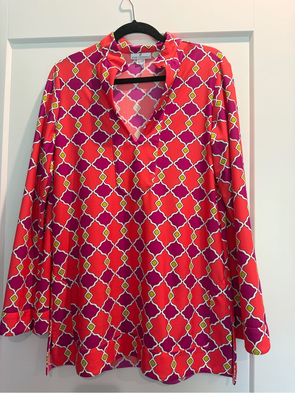 Jude Connally Pink, Purple & Yellow Geometric Tunic
